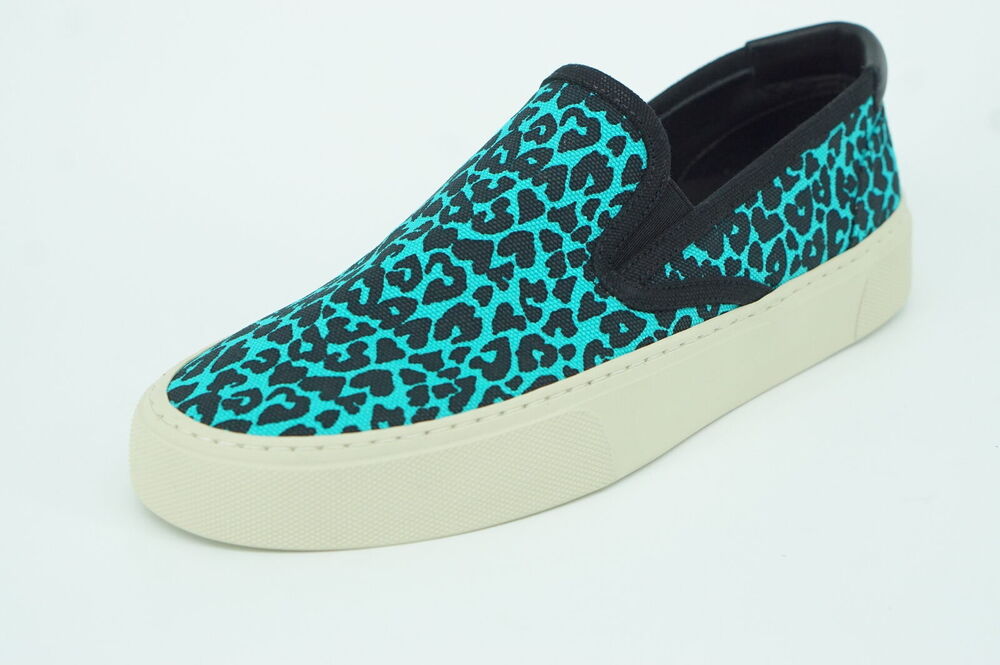 Saint Laurent YSL Womens Venice Low Top Slip On Flat Sneakers SZ 37.5 print $575